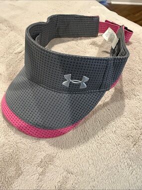 Under Armour Grey Visor with Pink Trim